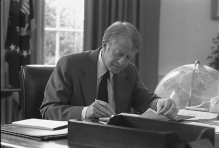 President Carter in the Oval Office