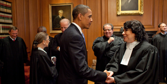 President Obama and Supreme Court Justices