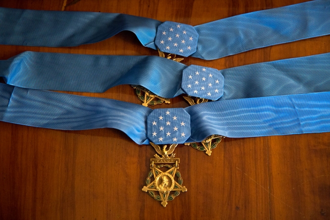 President Barack Obama awarded 24 Medals of Honor during a ceremony in the East Room of the White House, March 18, 2014.