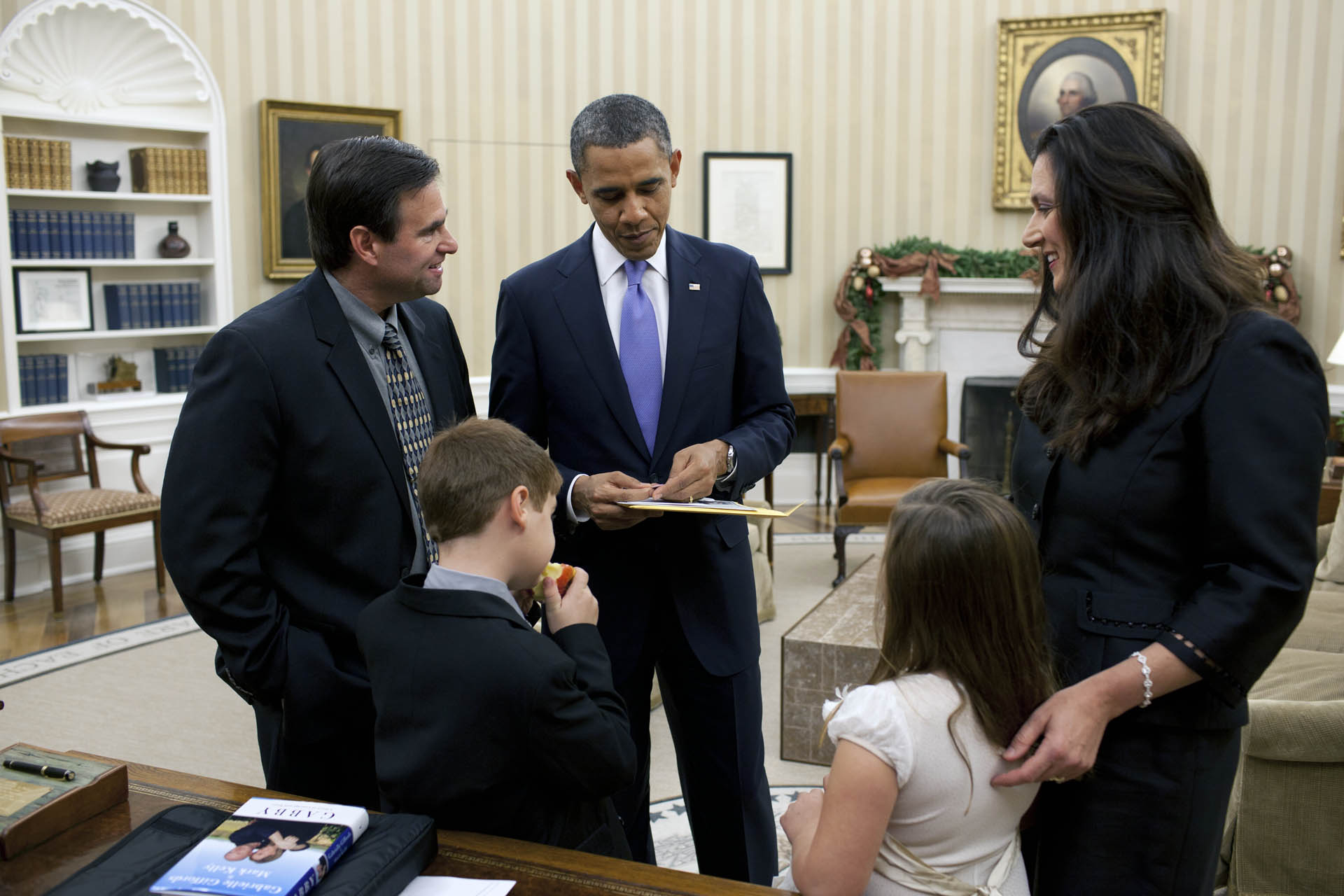 President Obama with Astronaut Dr. Gregory Chamitoff