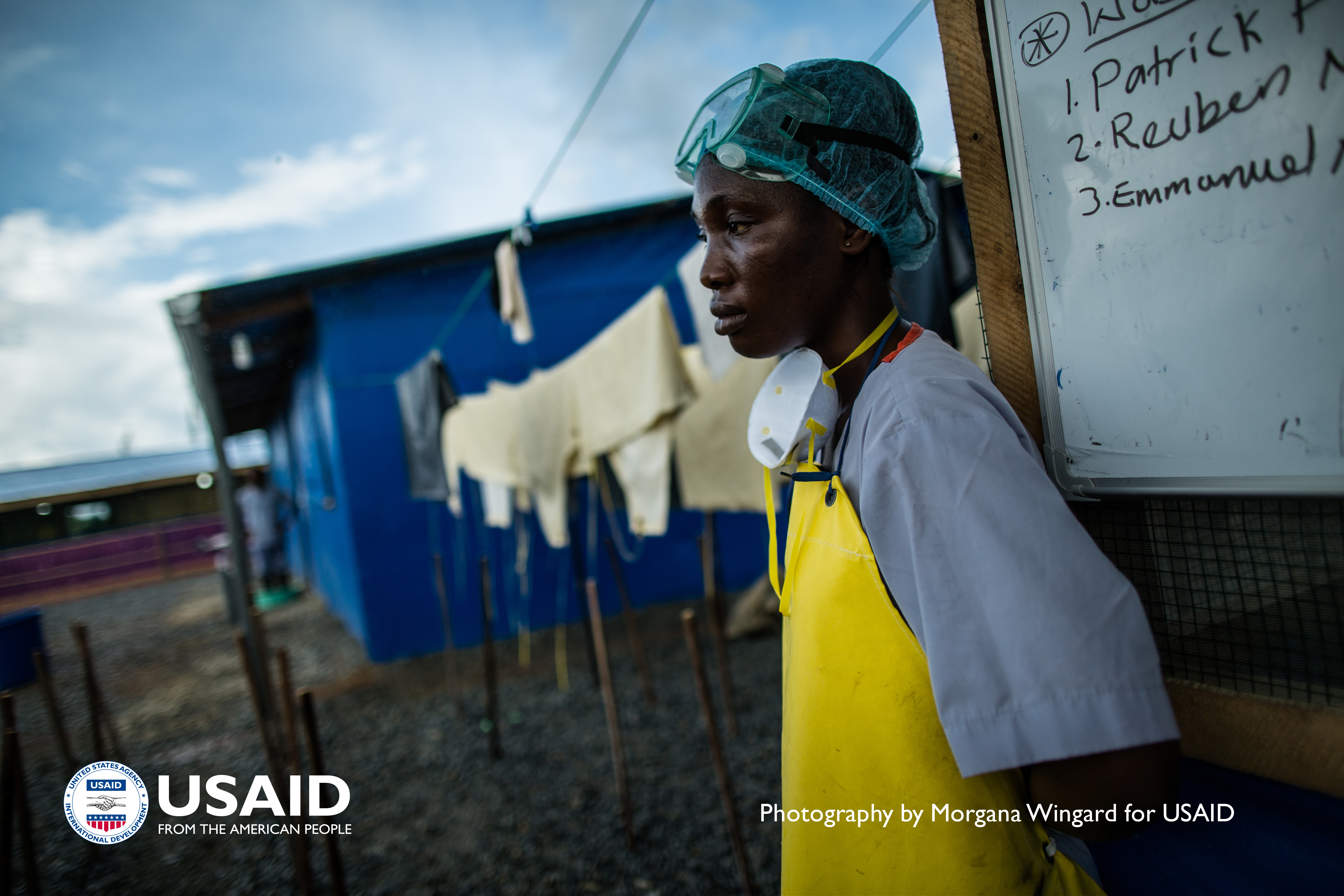 Workers have long days at the Ebola treatment unit