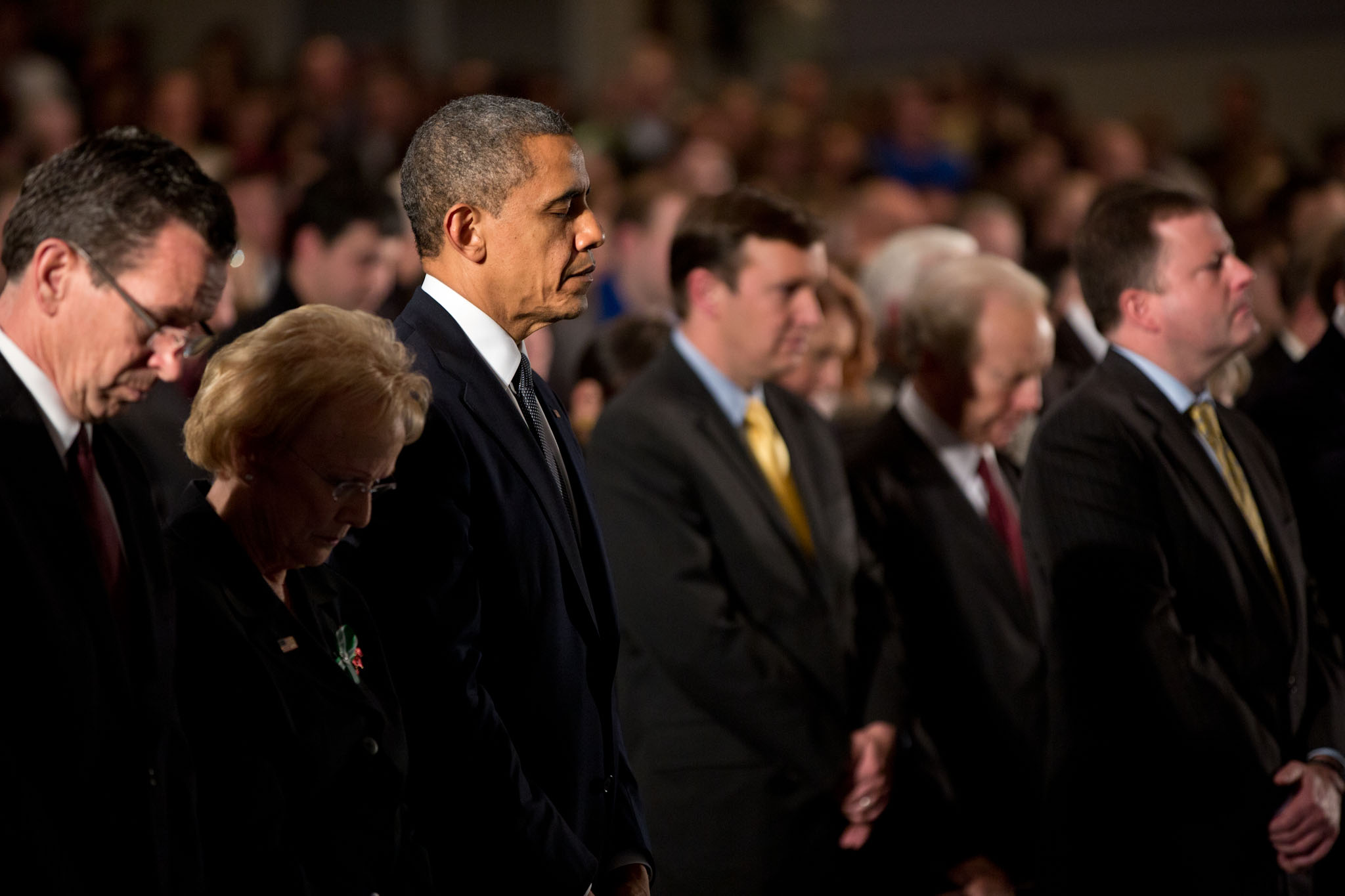 President Barack Obama attends the Sandy Hook interfaith vigil (December 16, 2012) 