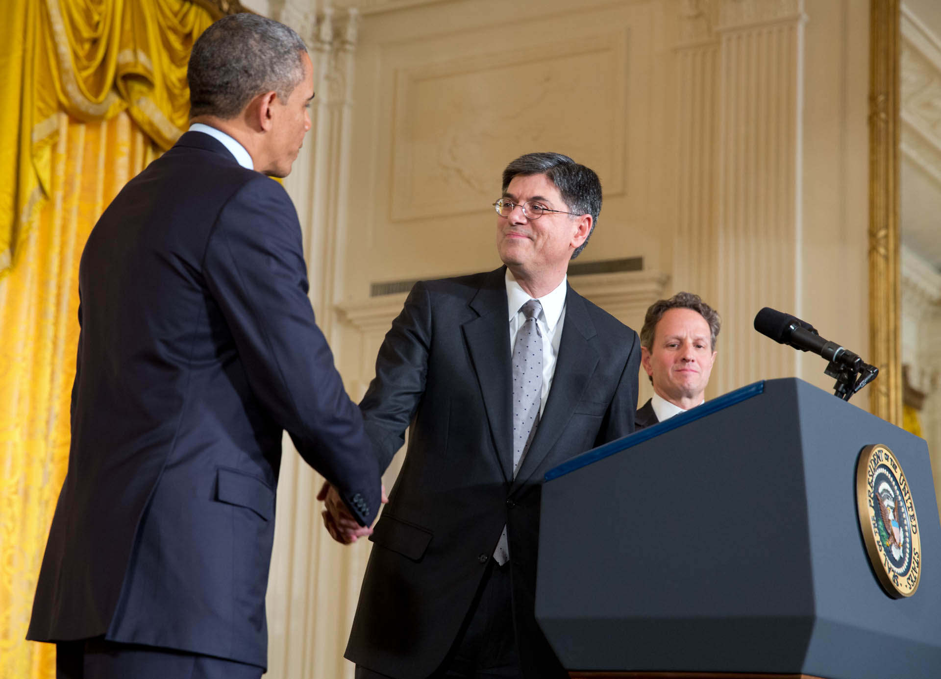 President Barack Obama announces Chief of Staff Jack Lew is his nominee for Treasury Secretary (January 10, 2013)