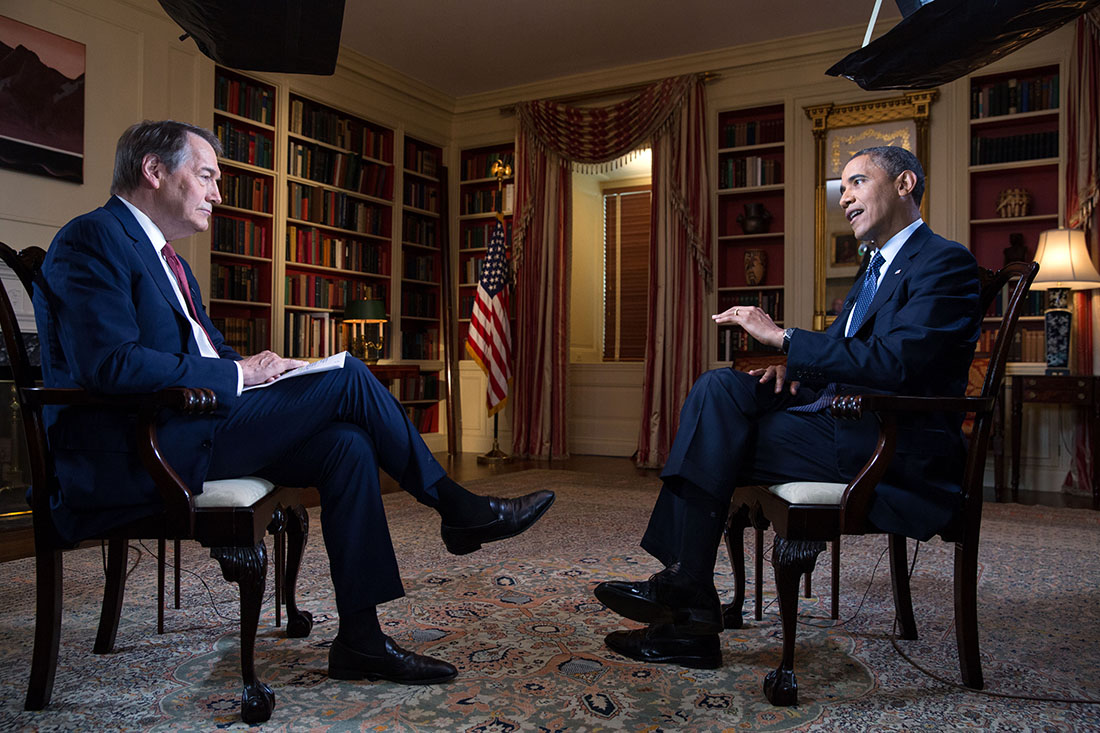 President Barack Obama participates in an interview with Charlie Rose (June 16, 2013)