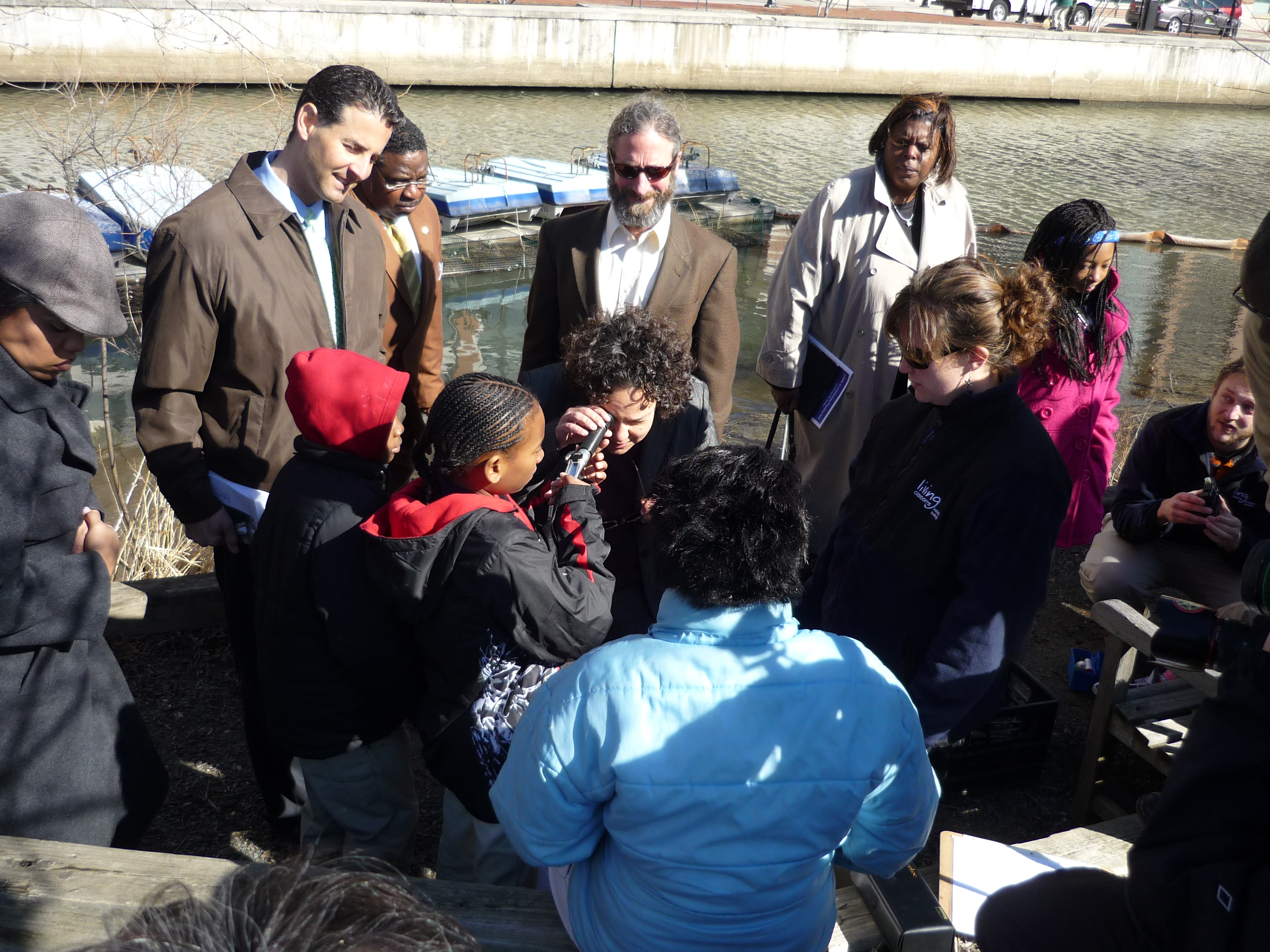 Nancy Sutley at AGO event in Baltimore with students