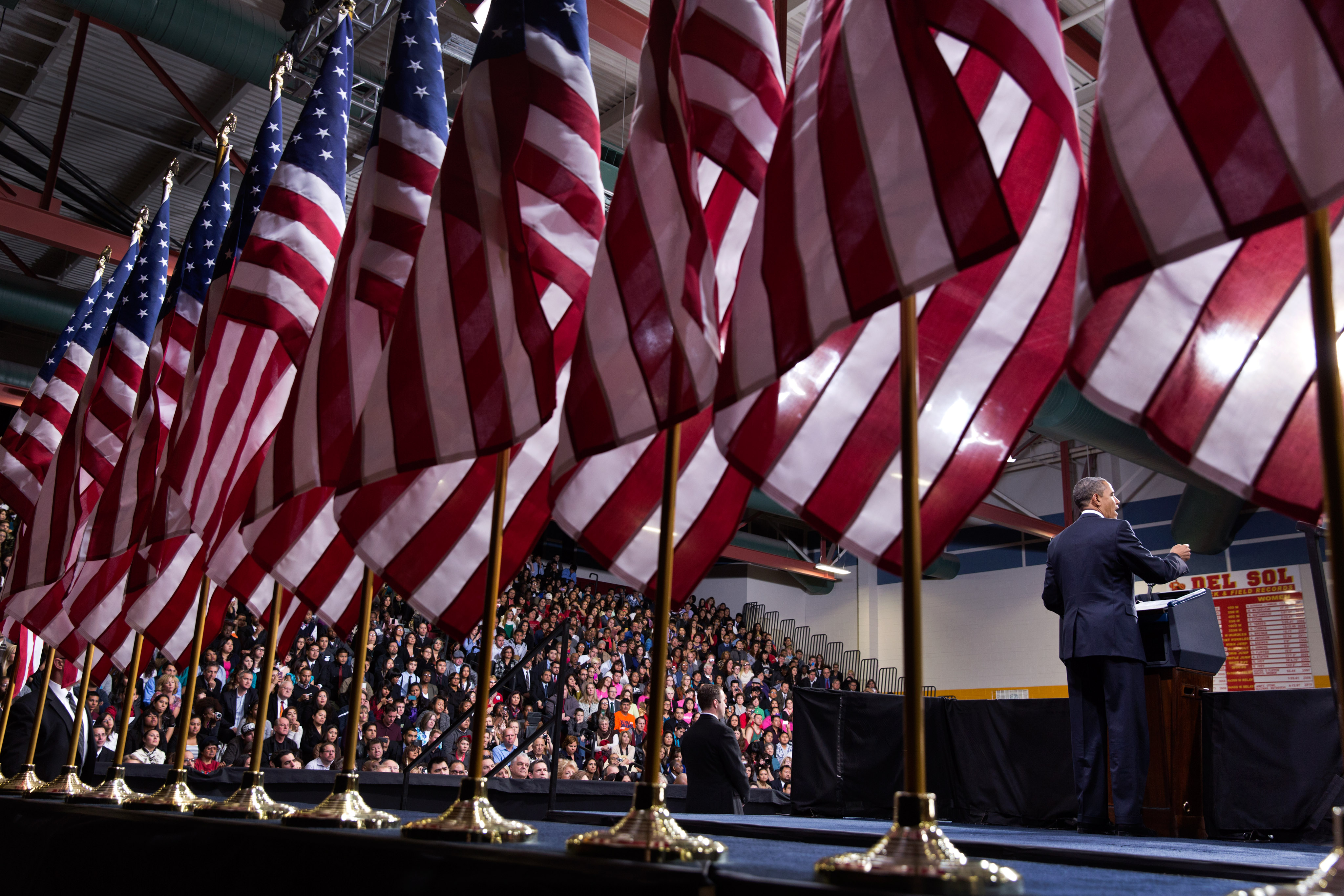 President Obama Speaks at Del Sol High School