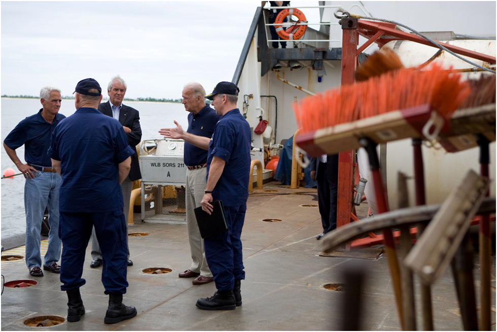 Vice President Biden is Briefed on Oil Recovery Efforts 