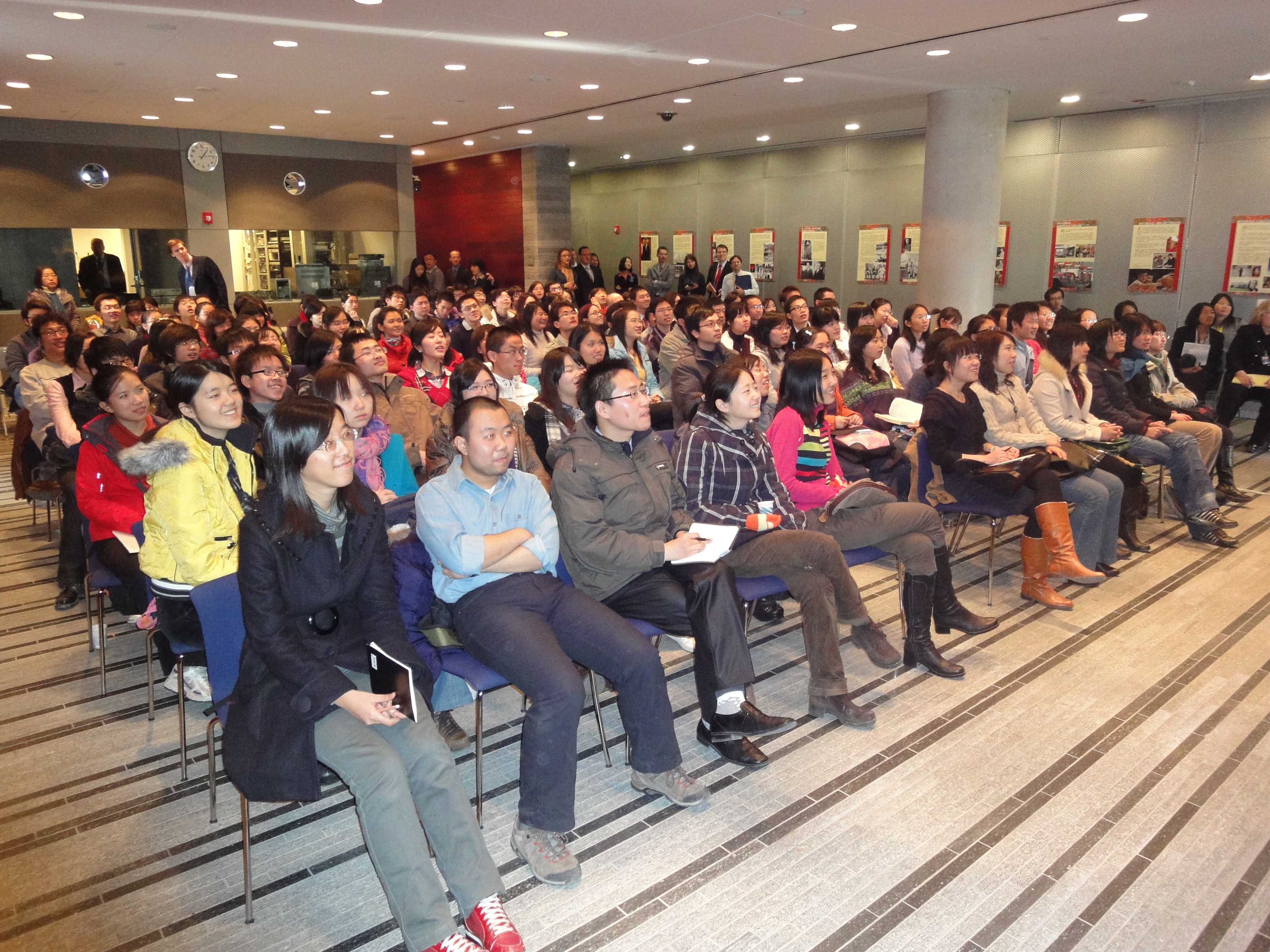 Beijing Crowd Gathers for Town Hall