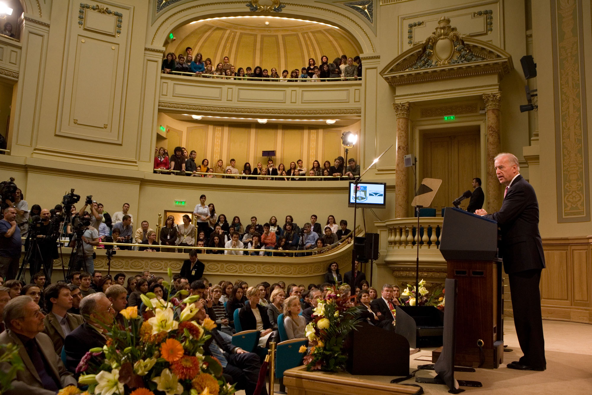 Vice President Joe Biden Speaks at the Central University Library Bucharest