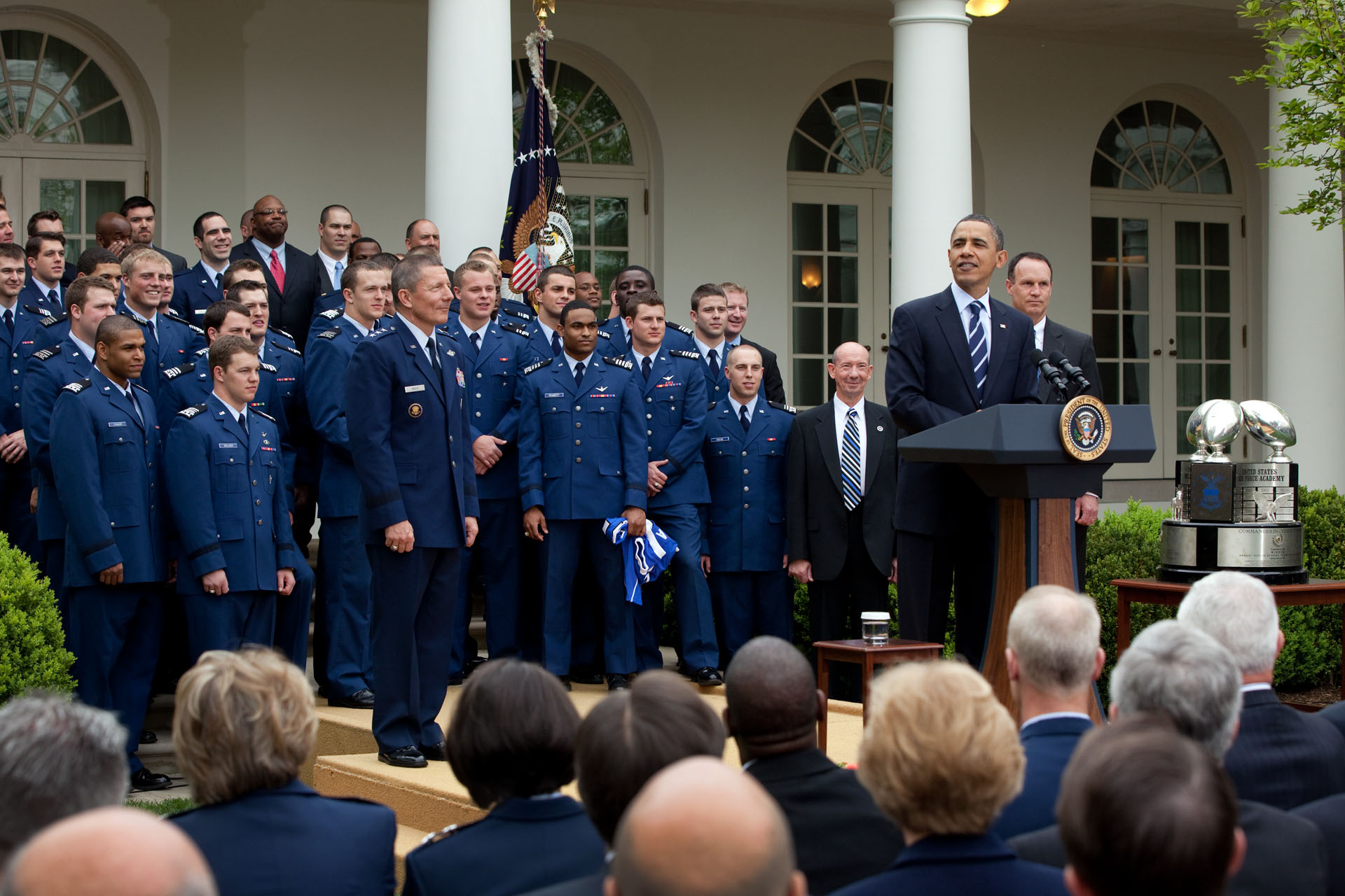 President Obama Presents Commander-in-Chief Trophy