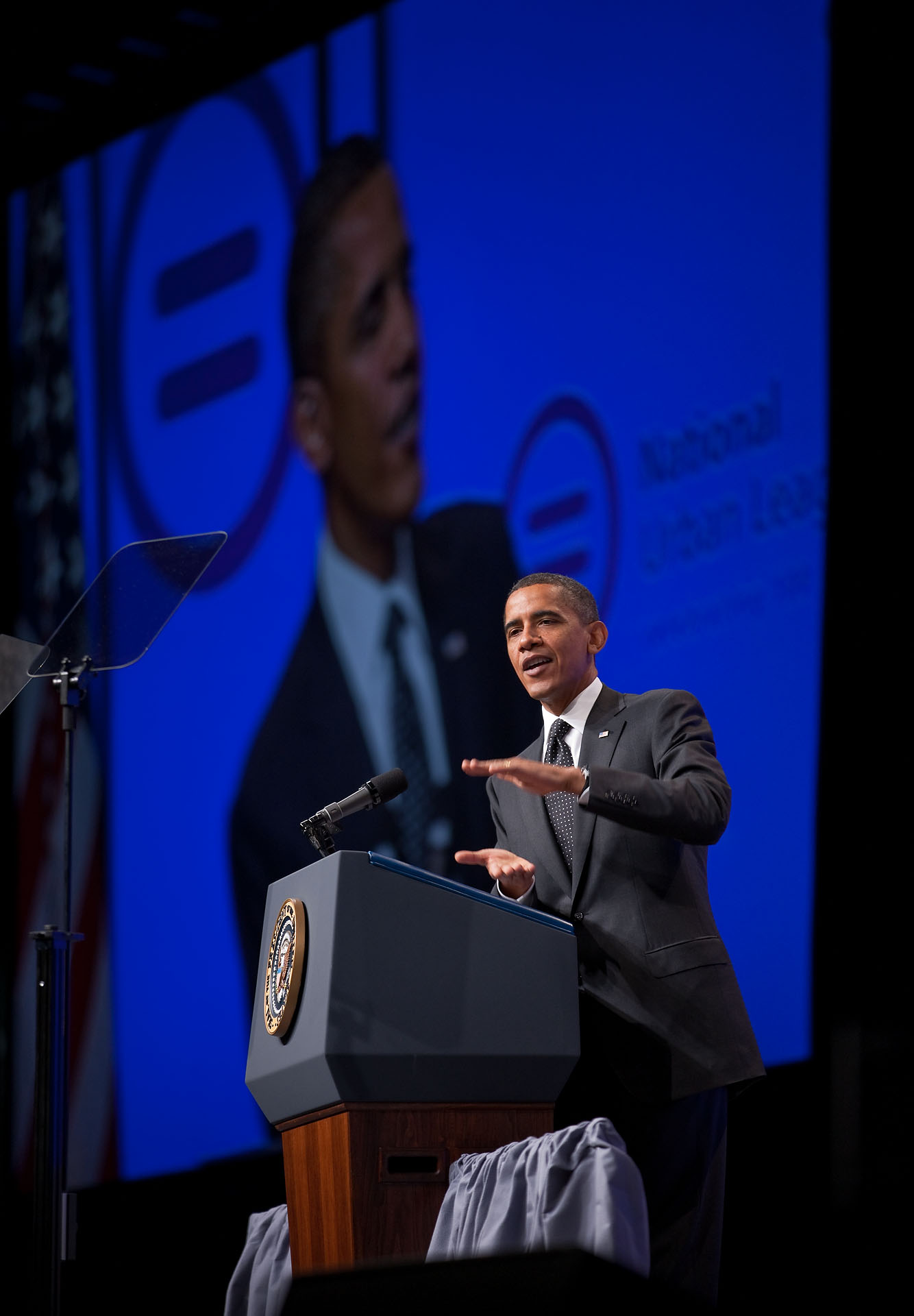 President Barack Obama delivers remarks to the National Urban League 2