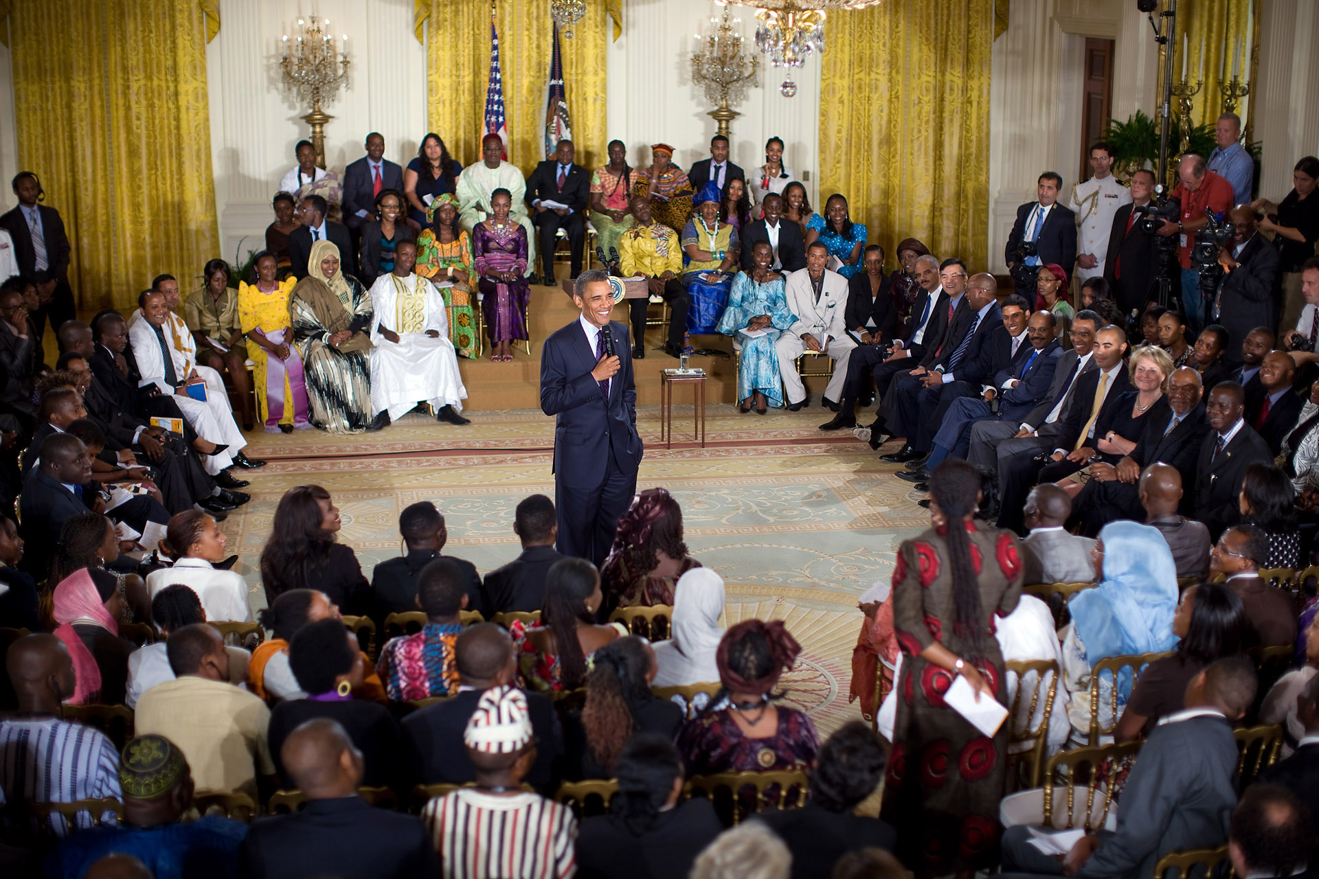 President Obama Takes Questions During Young African Leader Townhall 