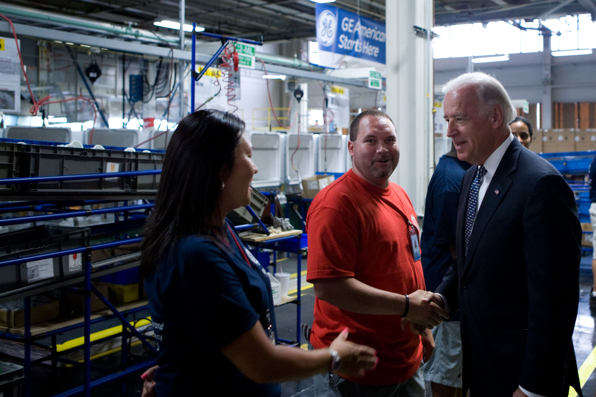 Vice President Biden Greets Workers at GE Appliances & Lighting in Louisville, Kentucky