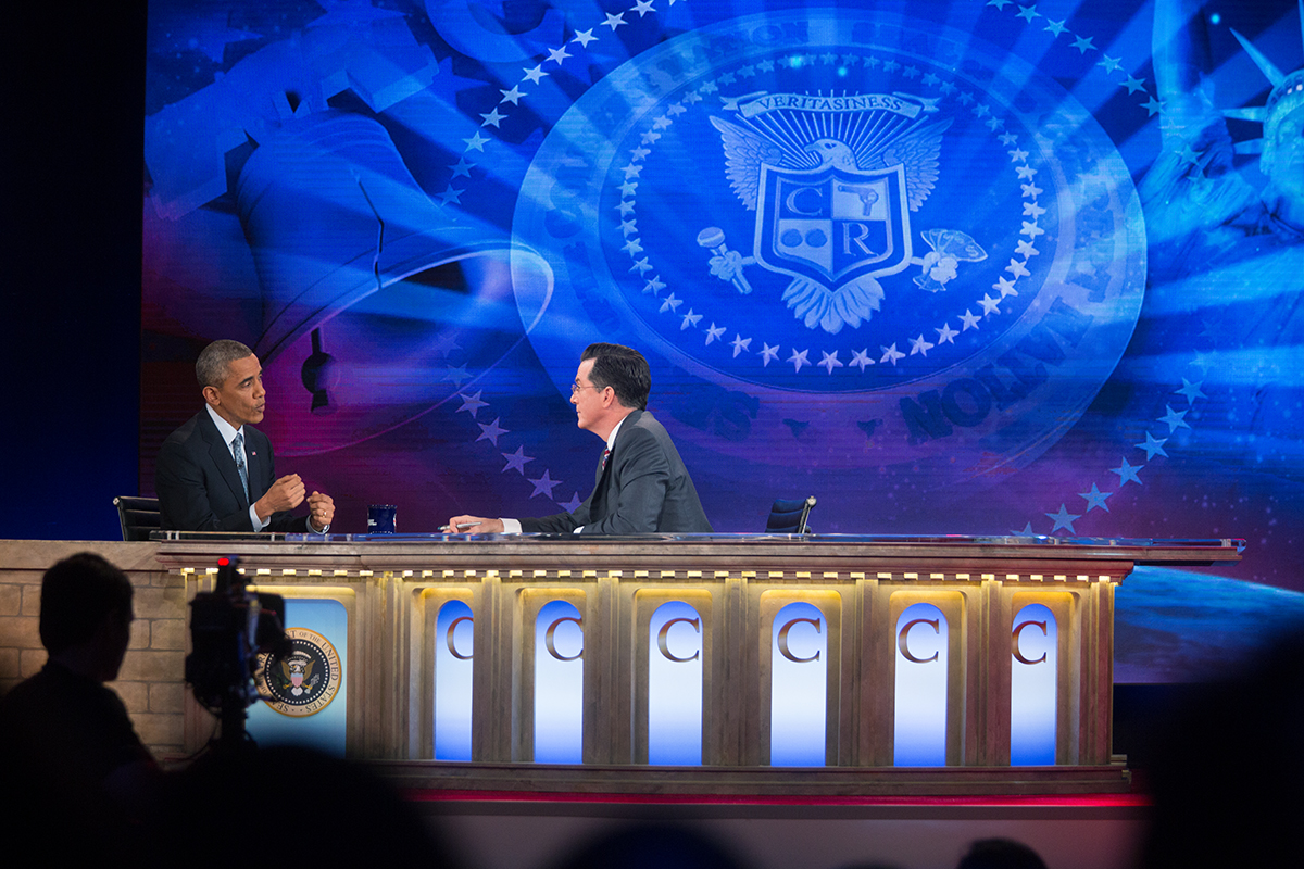 President Obama Talks with Stephen Colbert