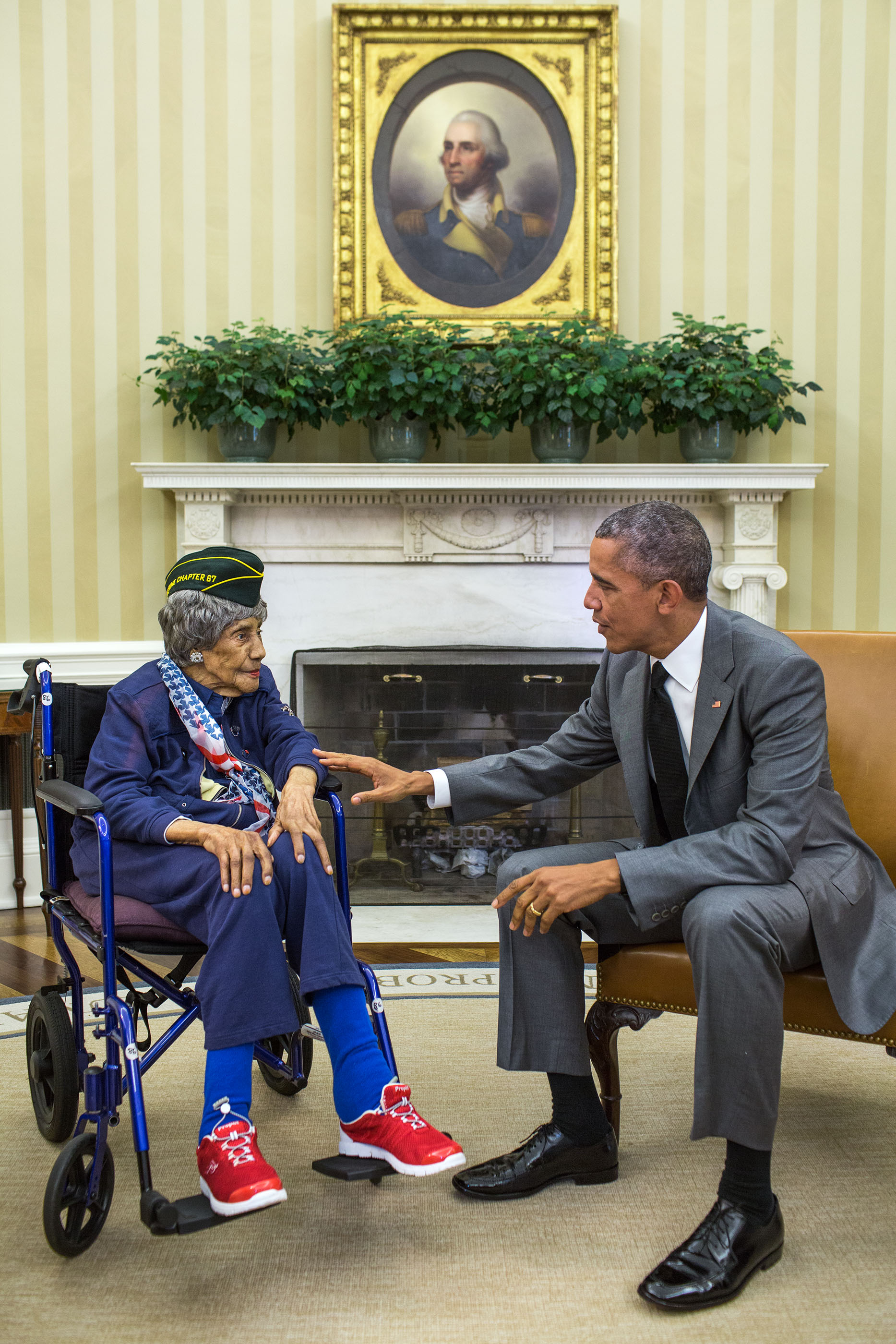 President Obama meets the nation's oldest vet, Emma Didlake