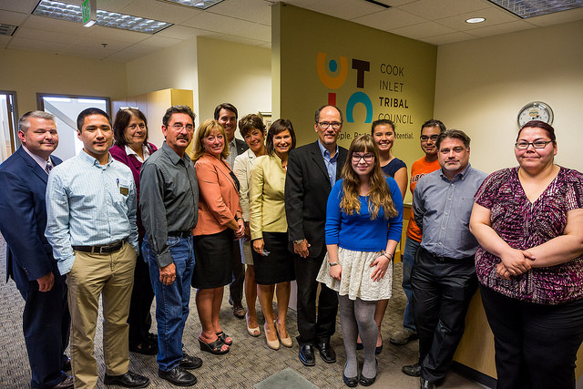 Secretary Perez with Alaska Native leaders at the Cook Inlet Tribal Council offices