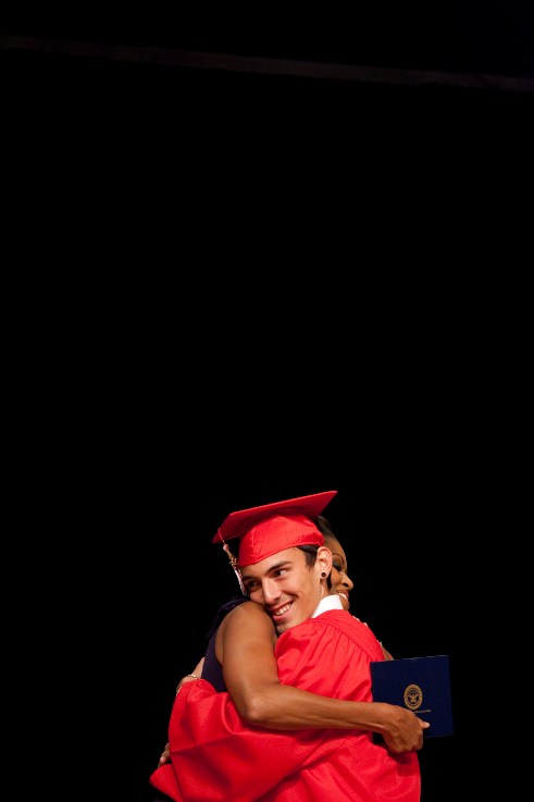 The First Lady Congratulating a Graduating Quantico Middle/High Senior