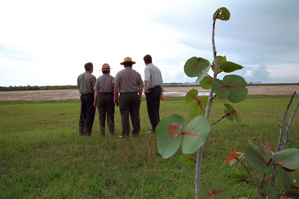 President Bush in the Everglades