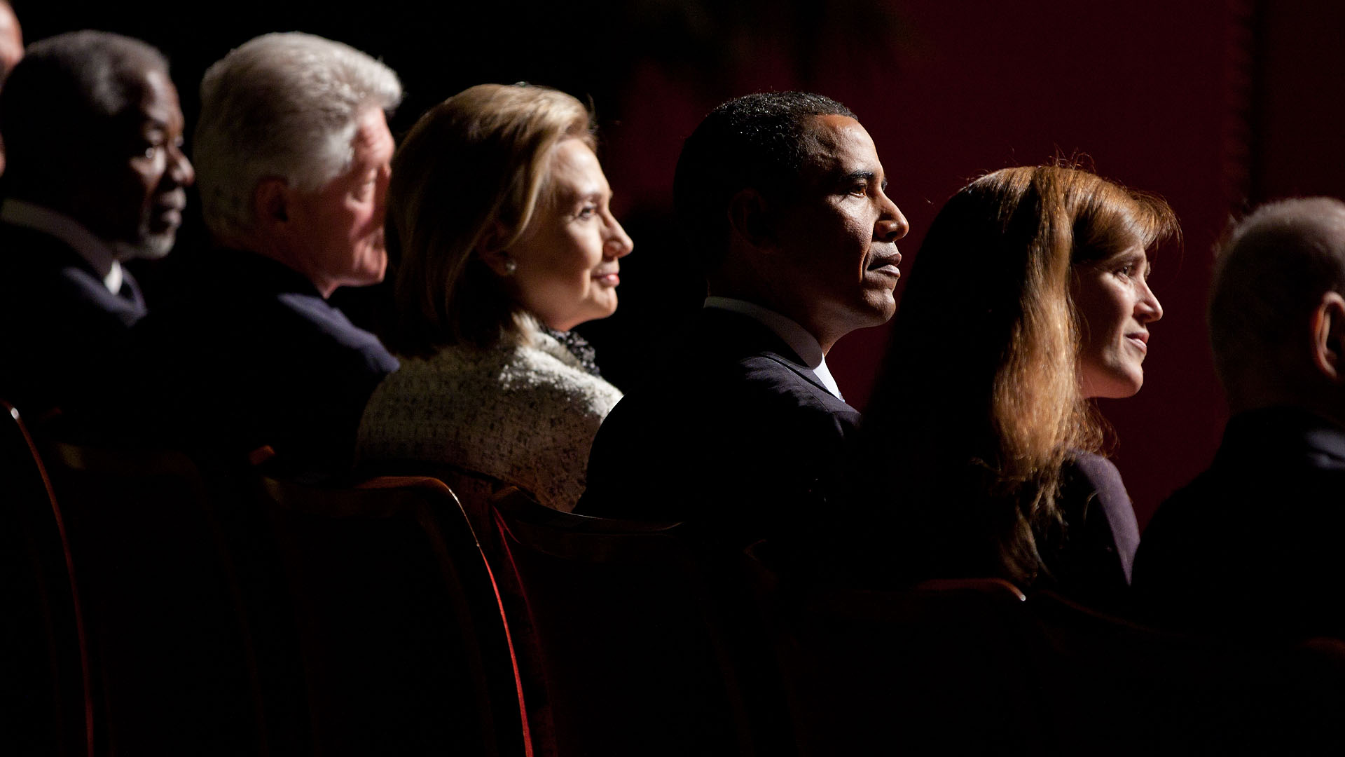 President Obama, Former President Clinton, Secretary Clinton and Samantha Power at Richard Holbrooke's Memorial