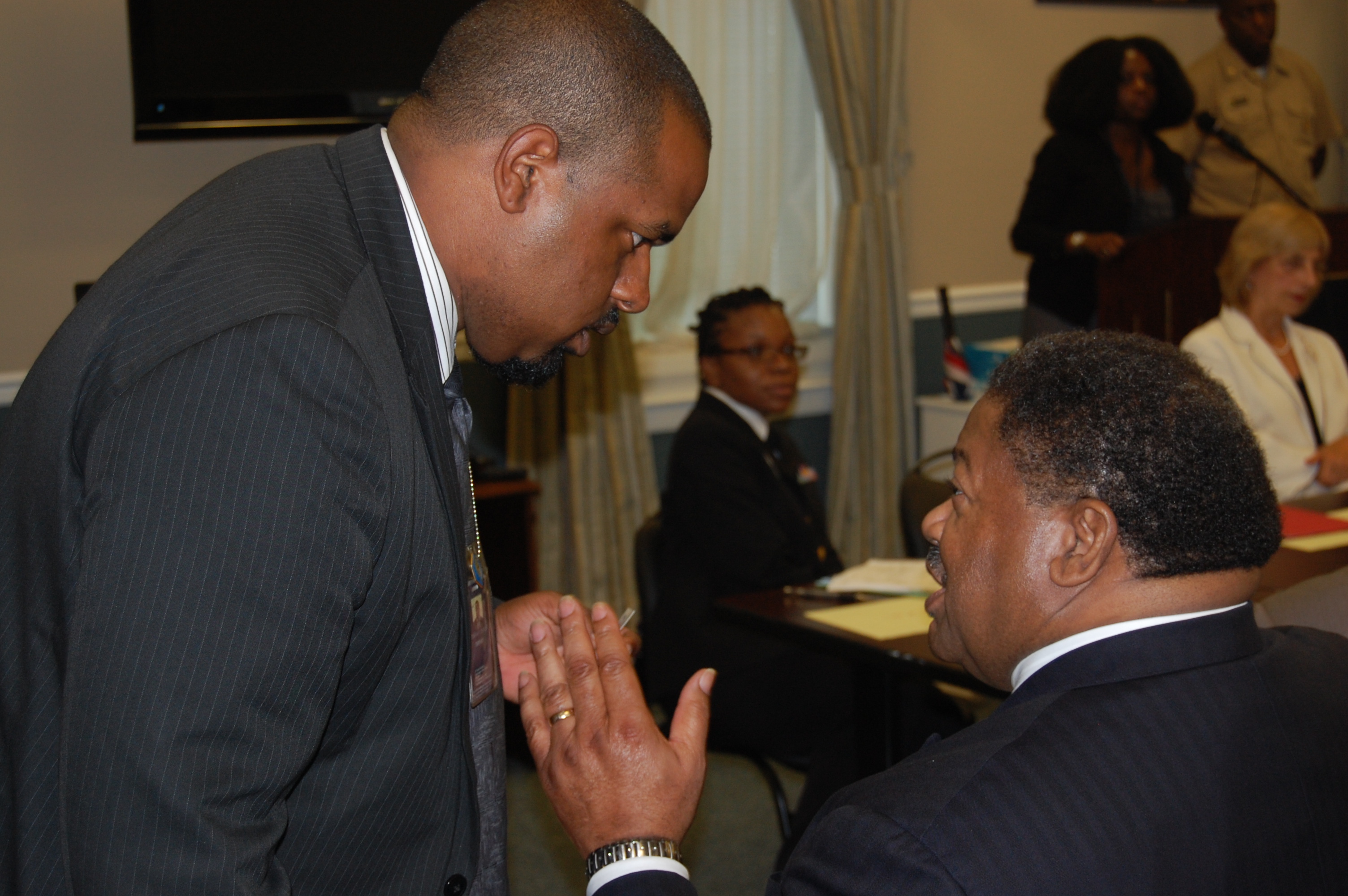 Dr. George W. Waddles and Joshua DuBois at Sickle Cell Roundtable