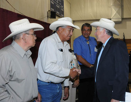 Secretary Salazar meets with members of the Crow Nation