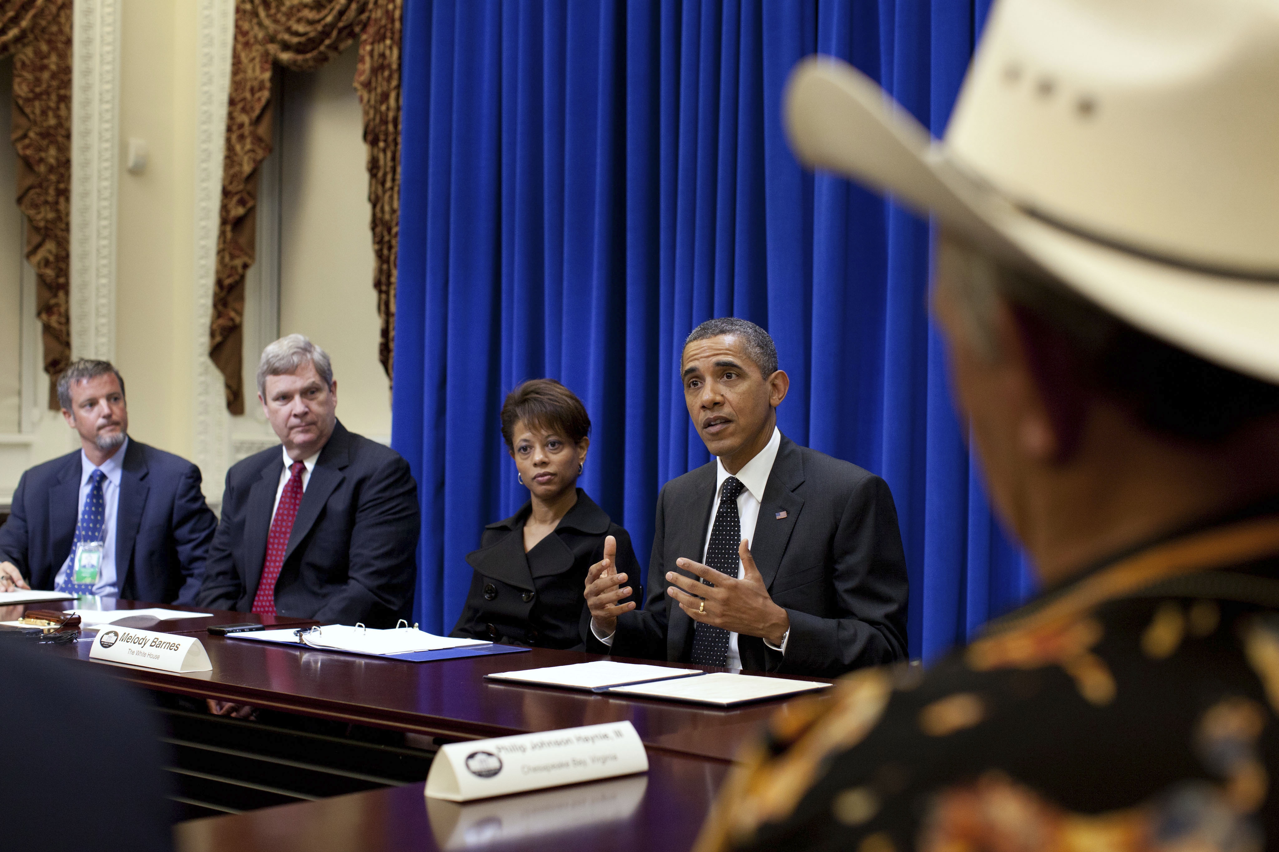 President Obama and Melody Barnes at Rural Champions of Change