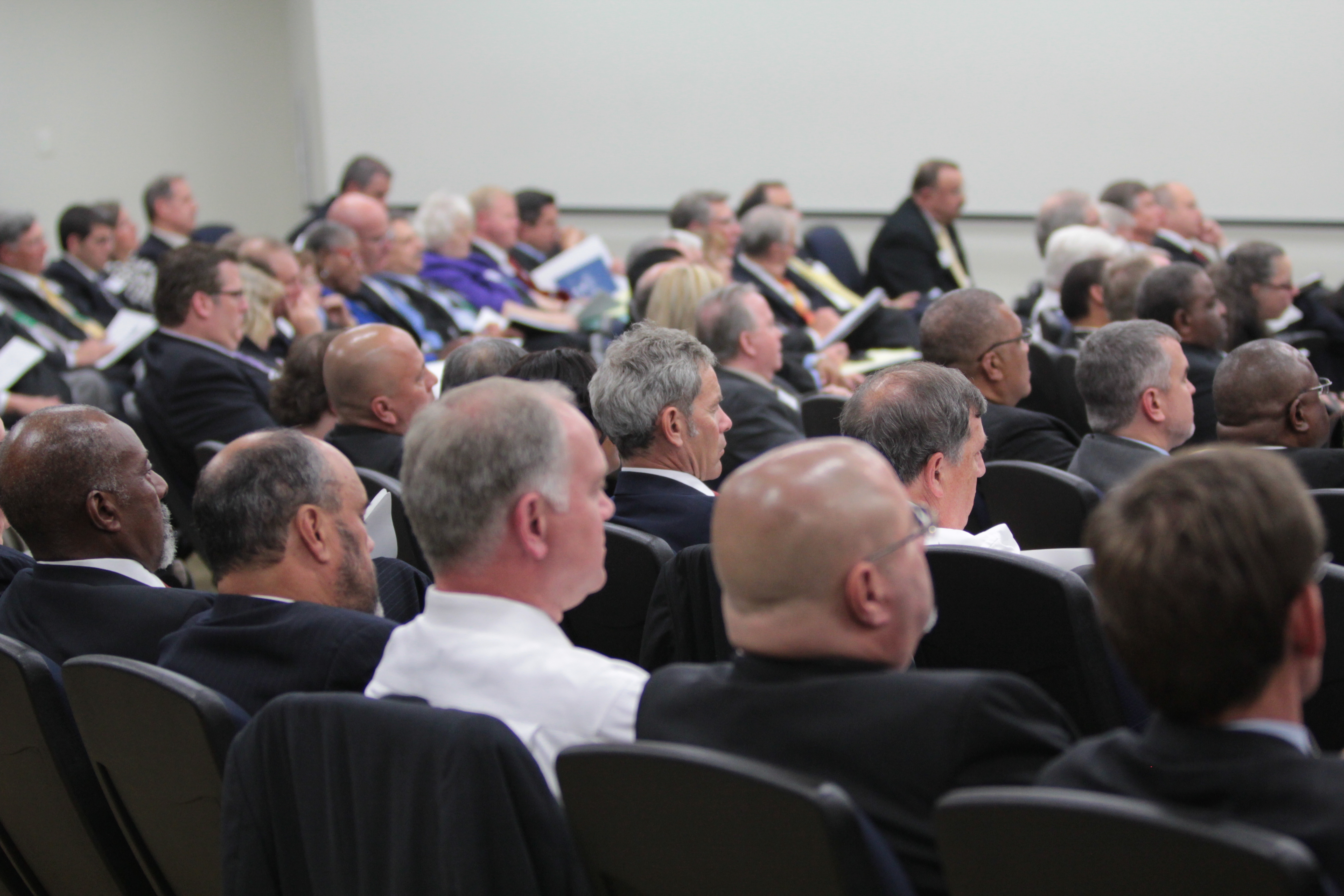 NLC Members listen in South Court