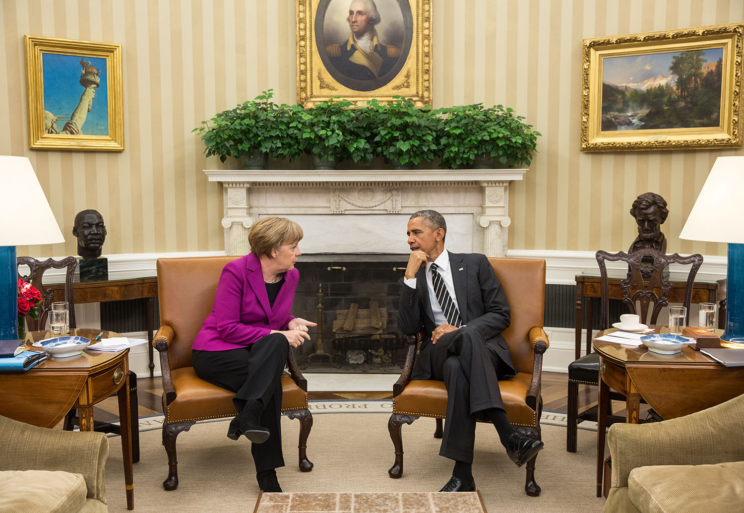 President Obama holds a bilateral meeting with Chancellor Angela Merkel of Germany