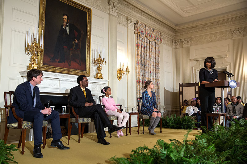 First Lady Michelle Obama hosts a “Beasts of the Southern Wild” movie workshop at the White House, Feb. 13, 2013