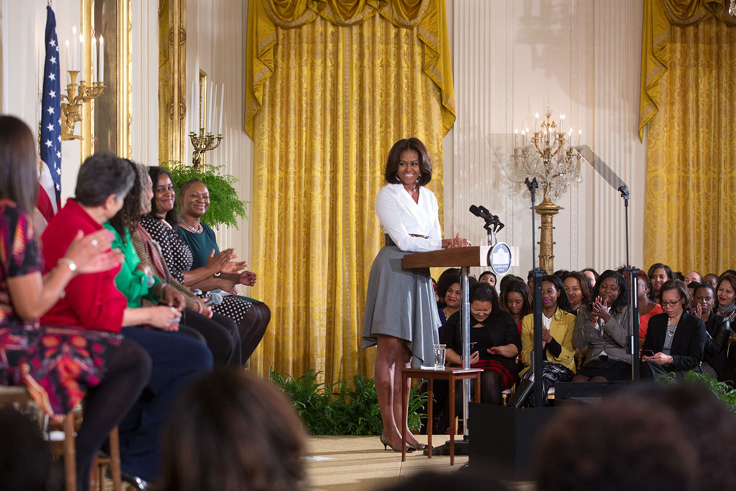 First Lady Michelle Obama delivers remarks at 