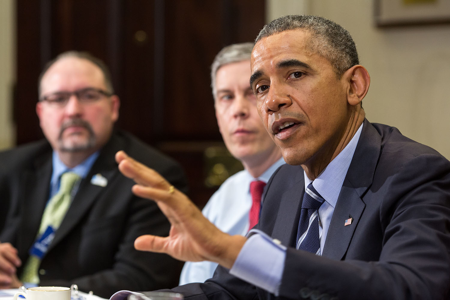 President Barack Obama delivers a statement to the Council of the Great City Schools