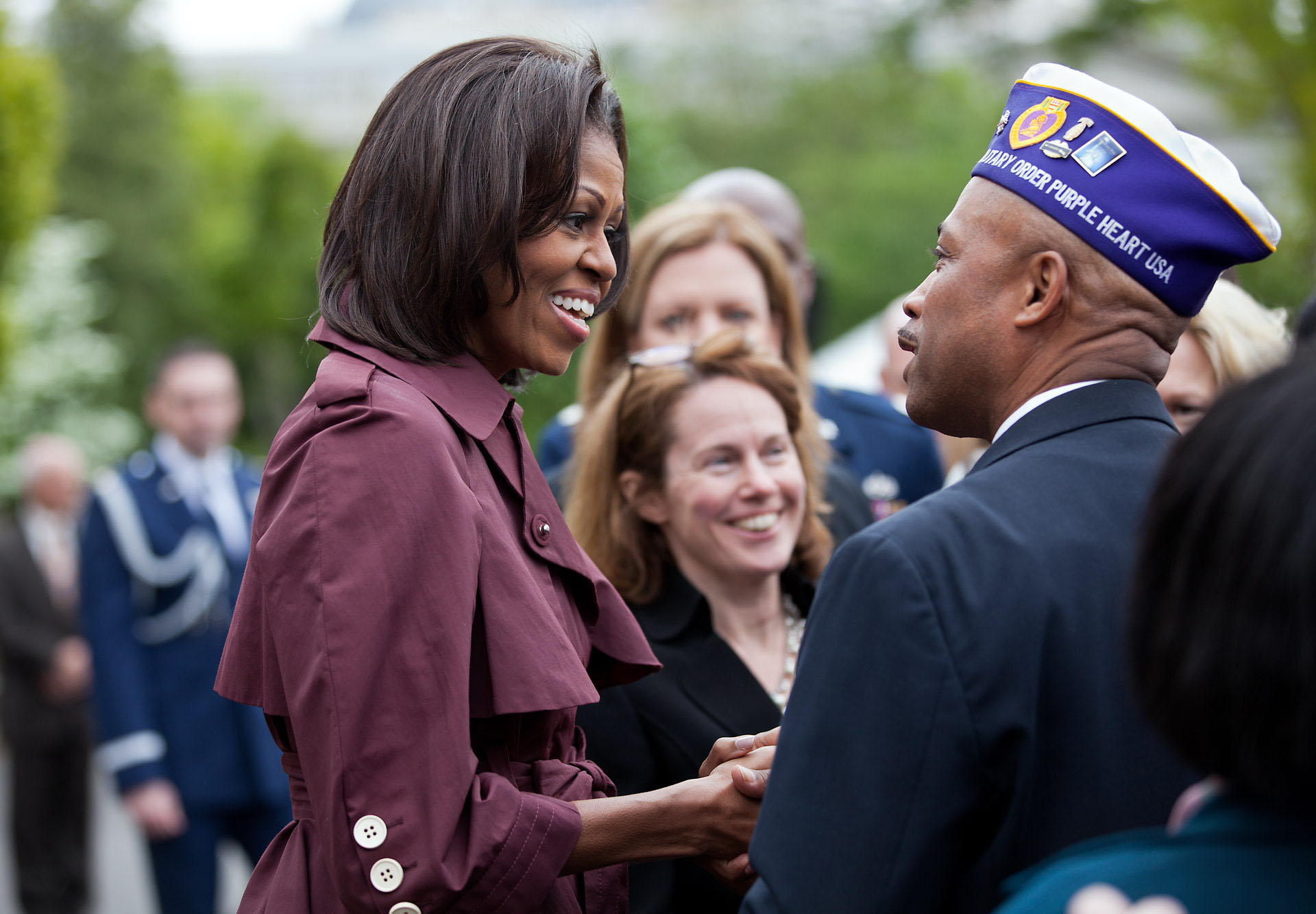 First Lady Michelle Obama at the Joining Forces Community Challenge event on the South Lawn 