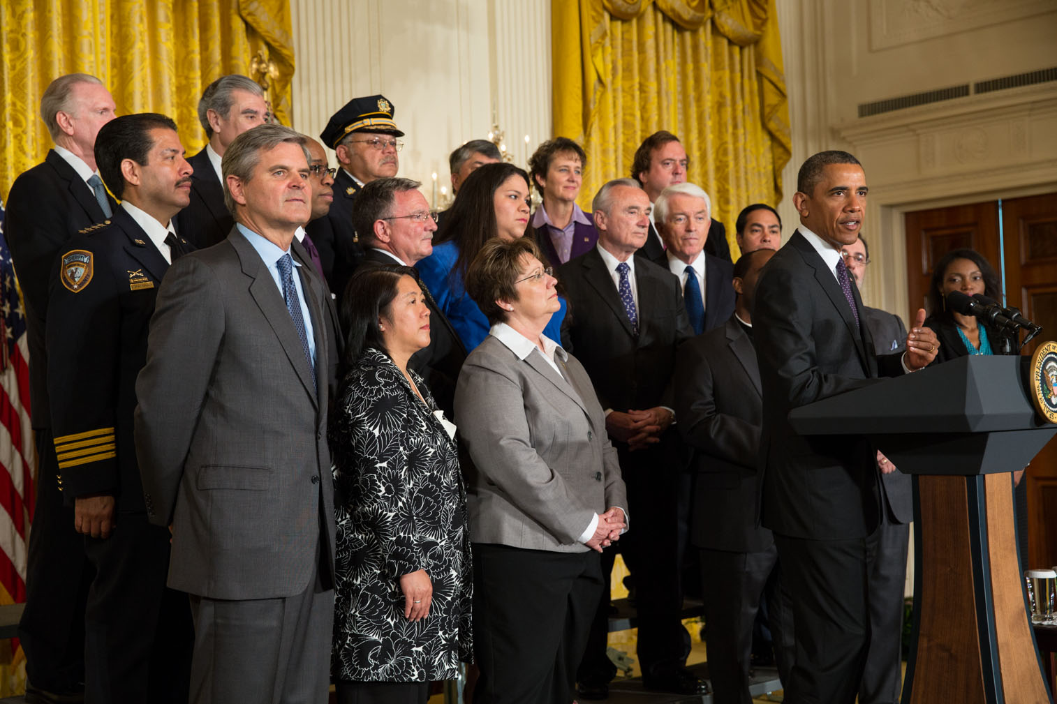 President Barack Obama delivers remarks on immigration reform in the East Room