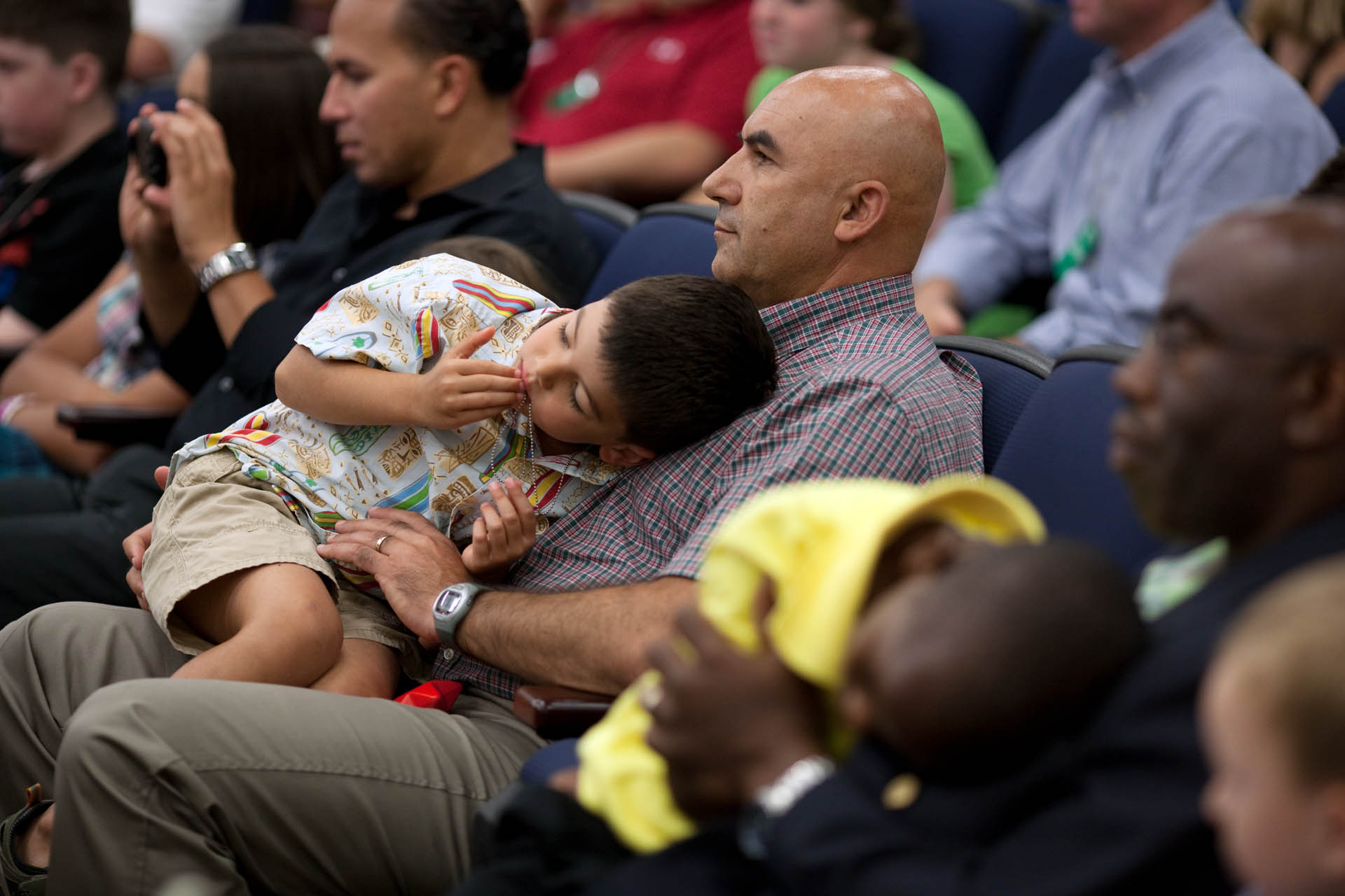 Military Fathers and Families at a Screening of the Movie 