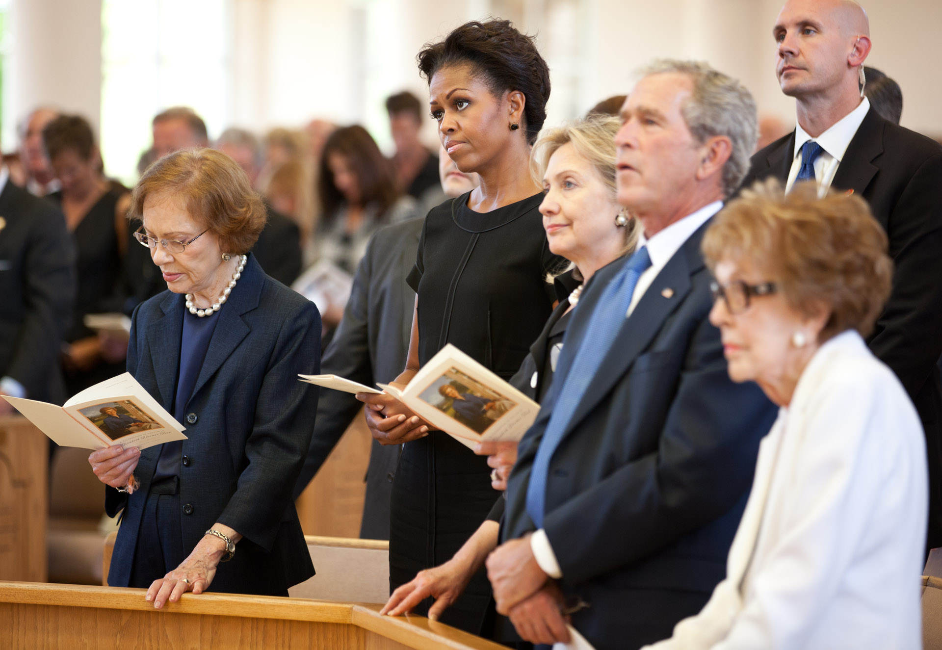 First Lady Michelle Obama Attends Funeral for Former First Lady Betty Ford