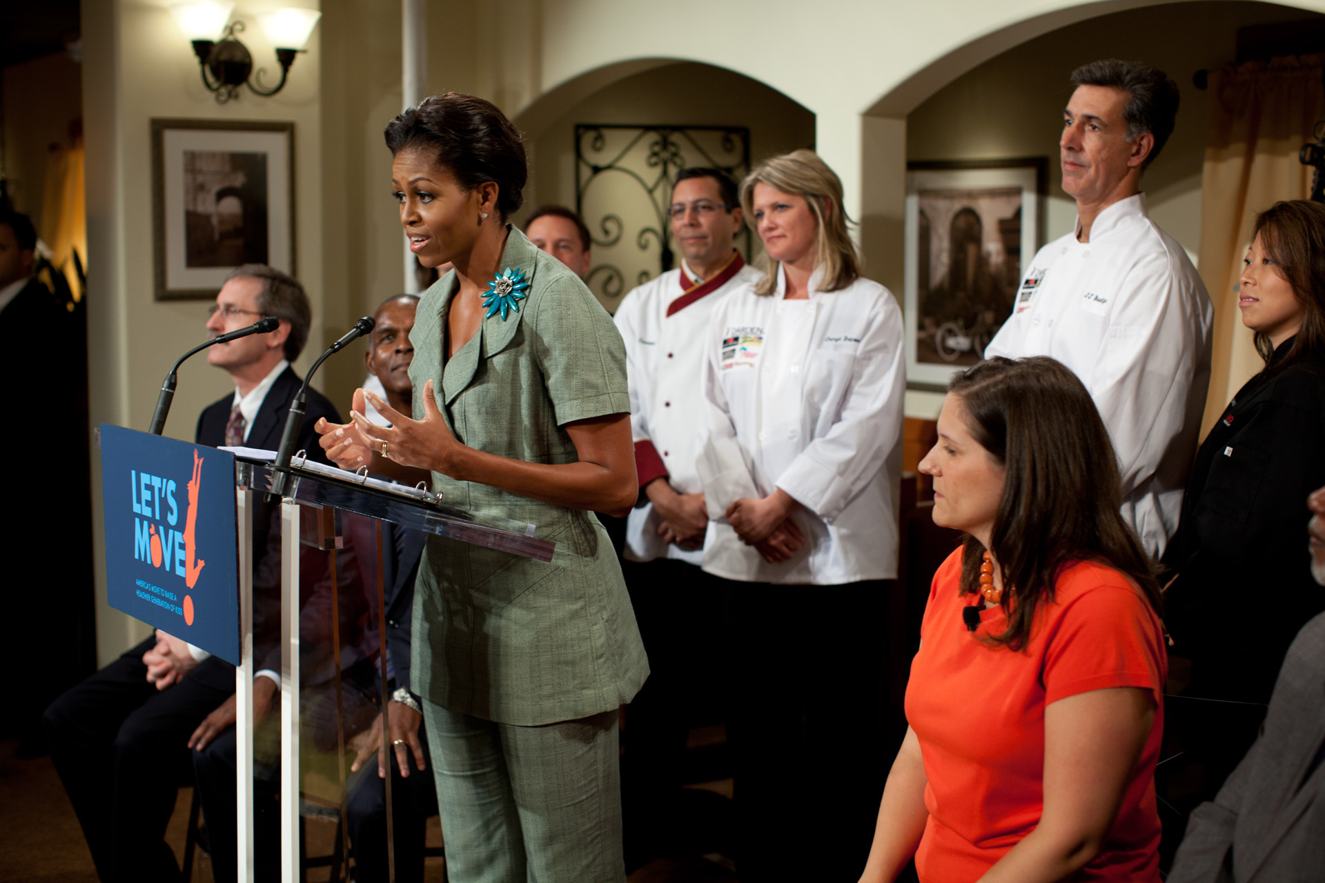 First Lady Michelle Obama announces Restaurants Health Commitments 