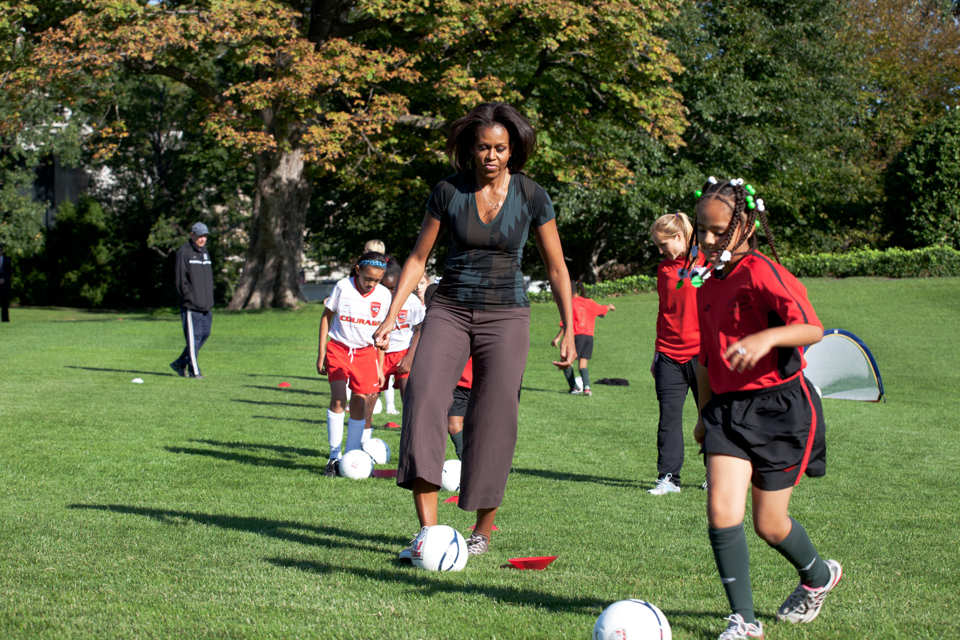 The First Lady and U.S. Women’s National Soccer Team host a Soccer Clinic