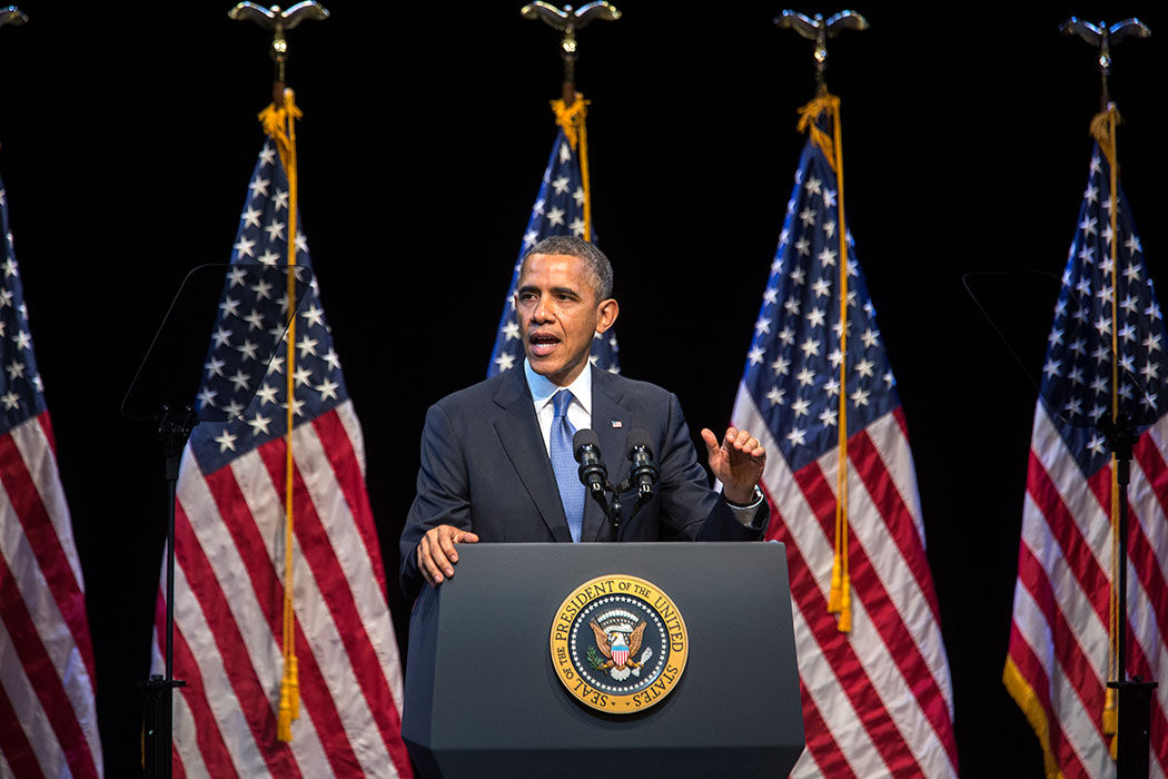 President Barack Obama delivers remarks on economic mobility during an event hosted by the Center for American Progress