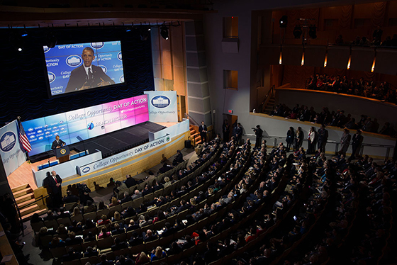 President Barack Obama Delivers Remarks During the White House College Opportunity Day of Action