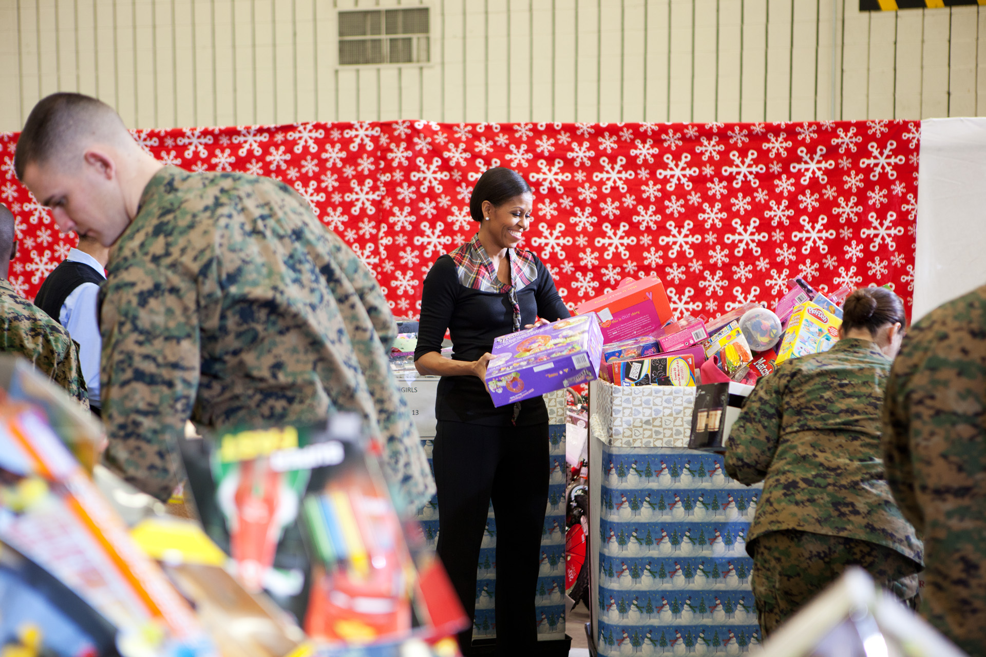 First Lady at Toys for Tots Event