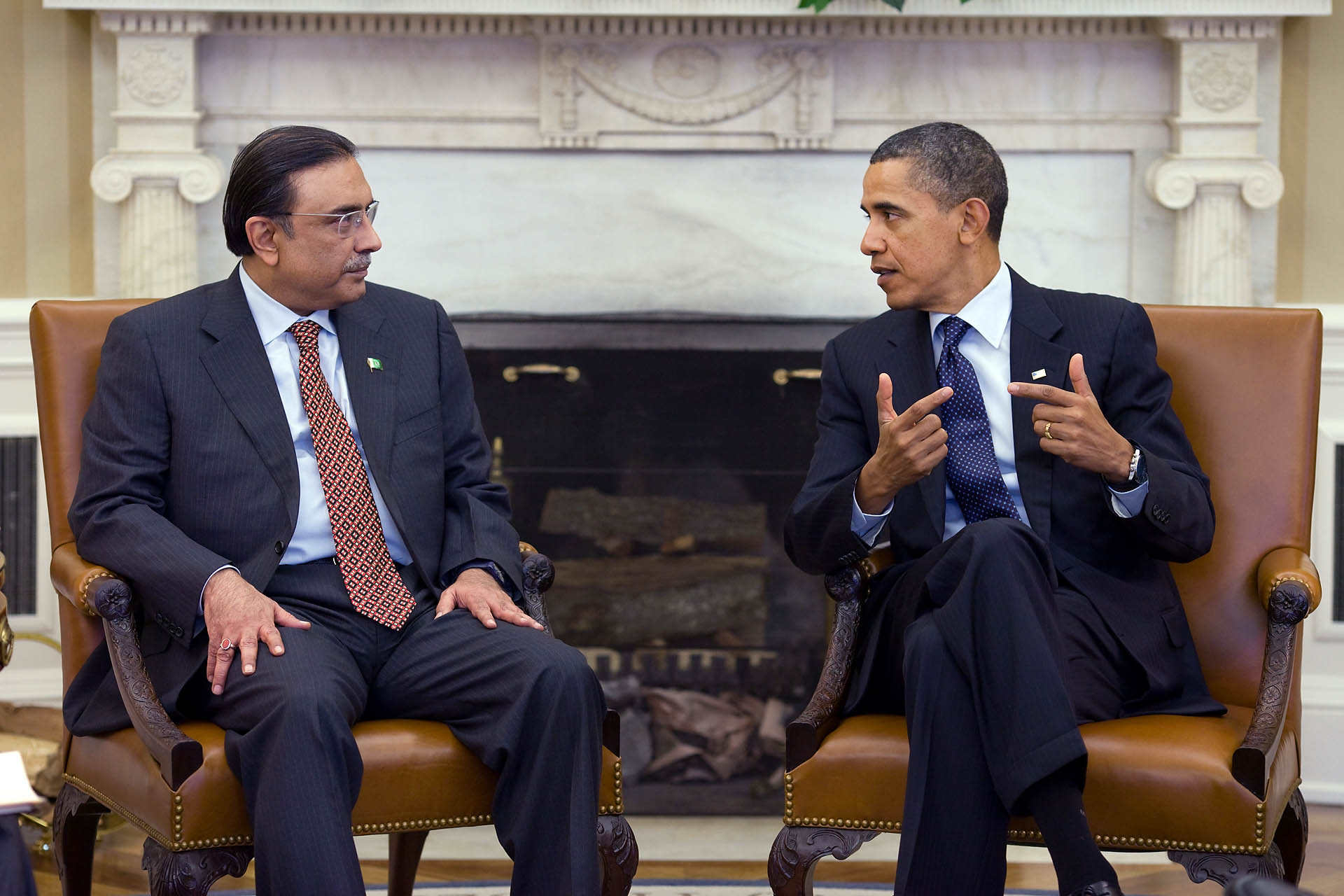 President Barack Obama Meets with President Asif Ali Zardari of Pakistan 