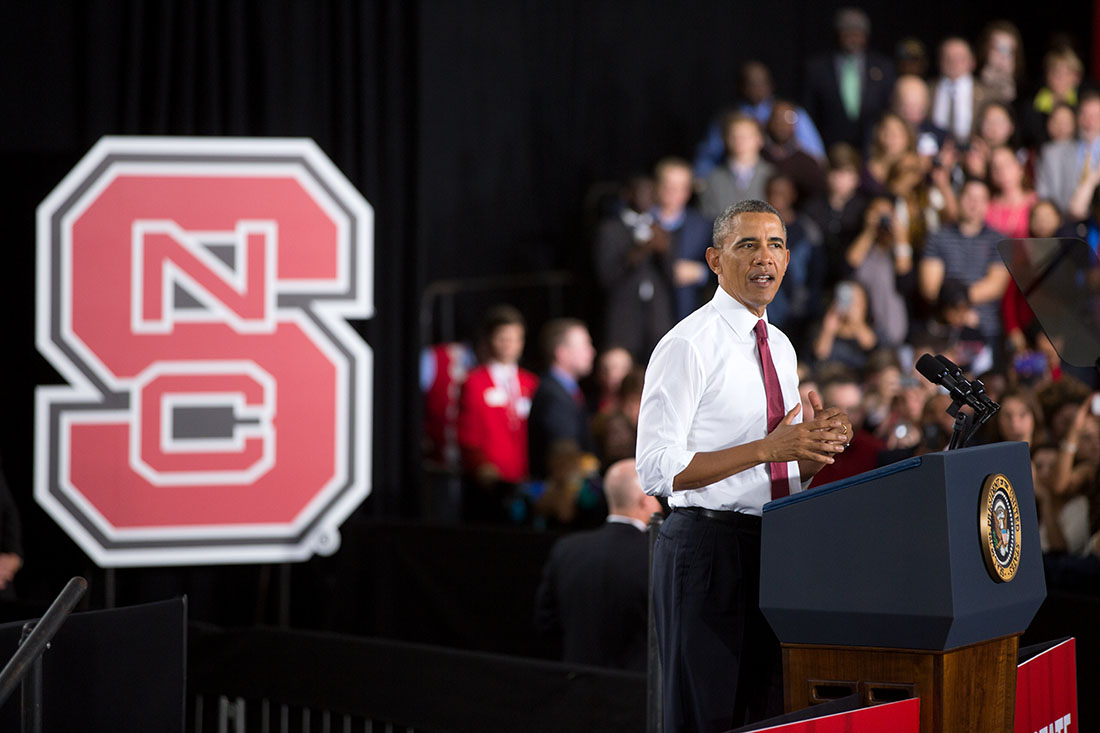 President Barack Obama delivers remarks on manufacturin