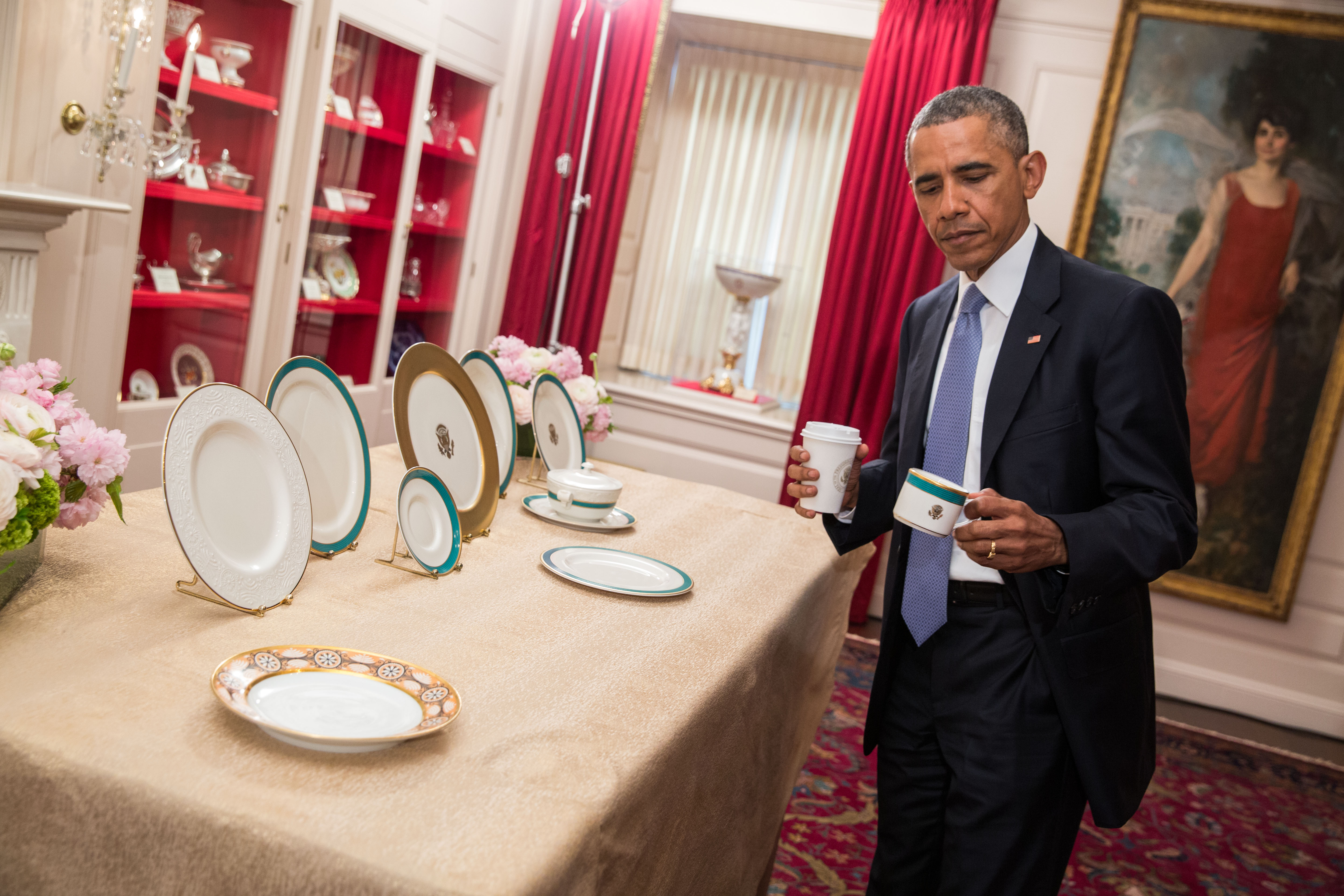 President Obama previews the china patterns