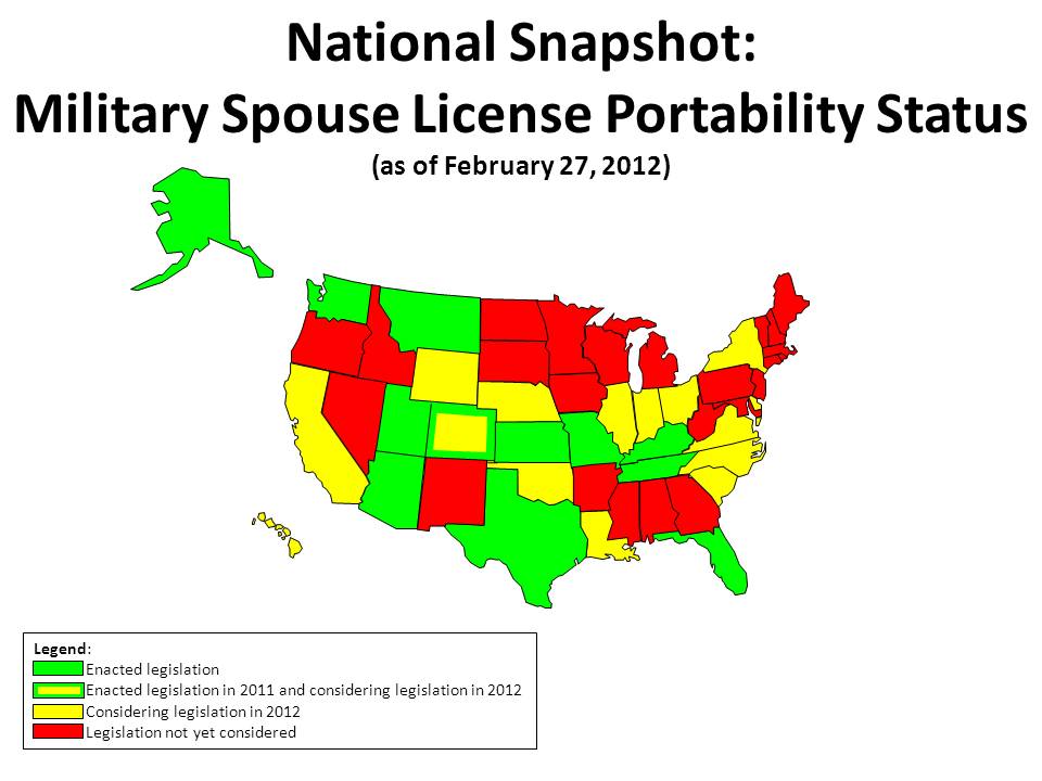 Spousal Licensing Map