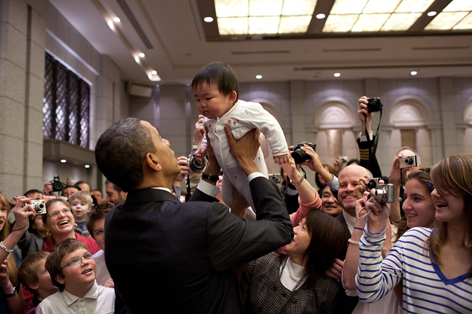 Holding a Baby in Tokyo