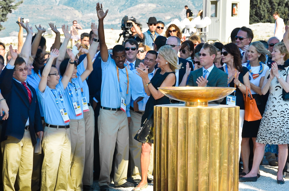 Dr. Biden and US Delegation at Lighting of the Special Olympics Flame