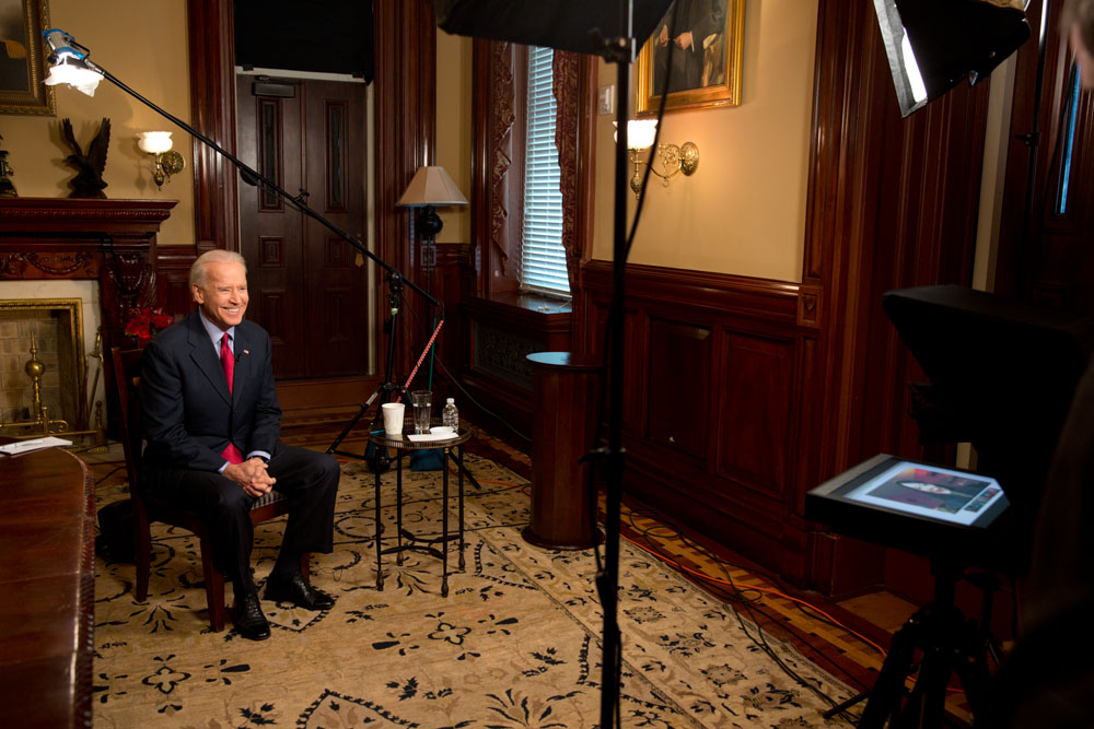 Vice President Joe Biden participates in a Google+ Hangout 1