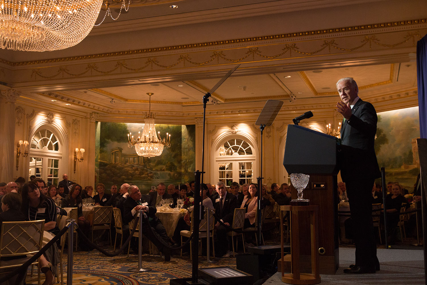 Vice President Joe Biden delivers remarks at the Irish American Hall of Fame luncheon, in New York City