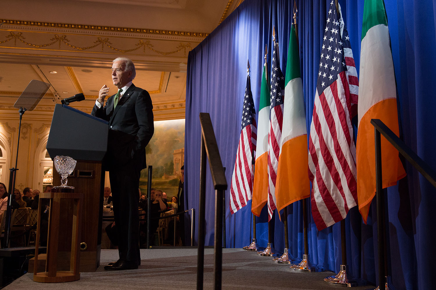 Vice President Joe Biden delivers remarks at the Irish American Hall of Fame luncheon