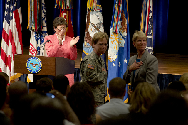 Valerie Jarrett speaks at Pentagon Pride on June 25, 2013